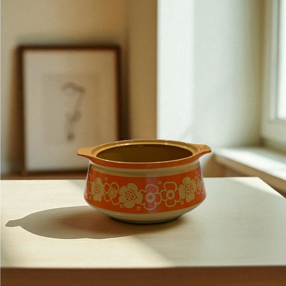 Vintage 70’s 'Cortina' Floral Ovenproof Stoneware Baking Dish
